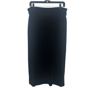 Y2k R&K Evenings Black Velvet Stretch Midi Skirt vintage whimsigoth 14